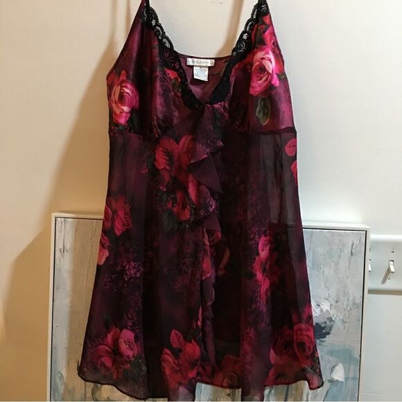PRIVATE LUXURIES SEMI SHEER ADJUSTABLE STRAP TOP - Picture 1 of 5